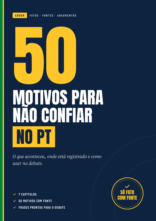 Capa do ebook 50 Motivos para Não Confiar no PT